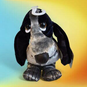 Applause Hush Puppies Bean Bag Plush Blazer Blue Velvet Vintage w/ Tags 6"